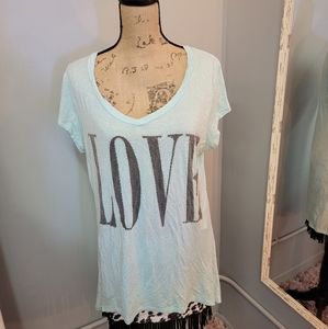 1X Mint LOVE tee shirt